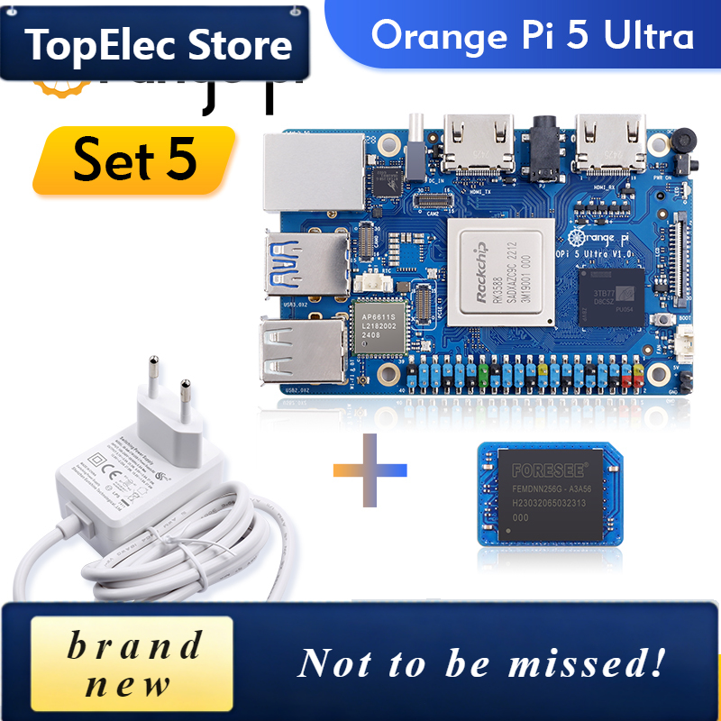TopElec Orange Pi 5 Ultra + Po - Rockchip Rk3588 Development Board recension och pris